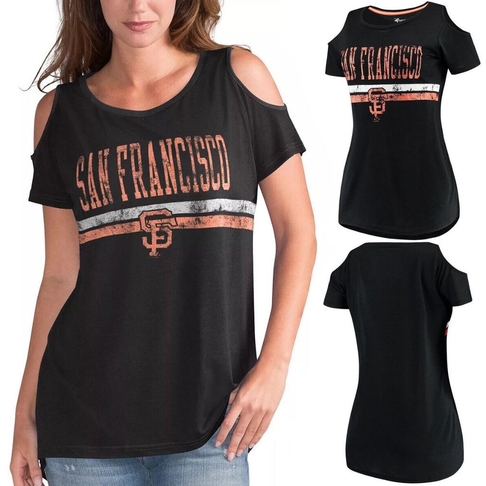 San Francisco Giants Womens Shirt Black Size Medium By Carl Banks MLB T-Shirt